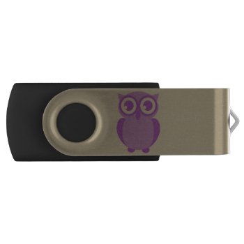 Purple Owl Usb Flash Drive by kfleming1986 at Zazzle