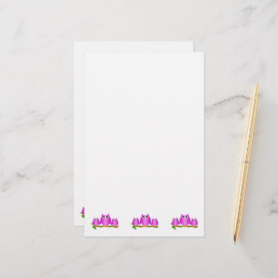 Purple Owls Design Stationery
