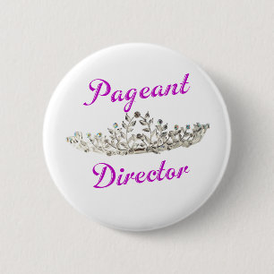 Purple Pageant Director Pinback Button