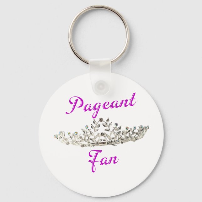 Purple Pageant Fan Keychain (Front)
