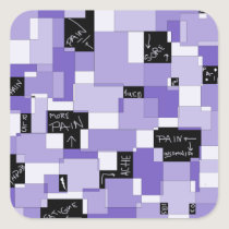 Purple Pain Modular Art Square Sticker