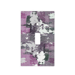 Purple Paint Abstract Light Switch Cover