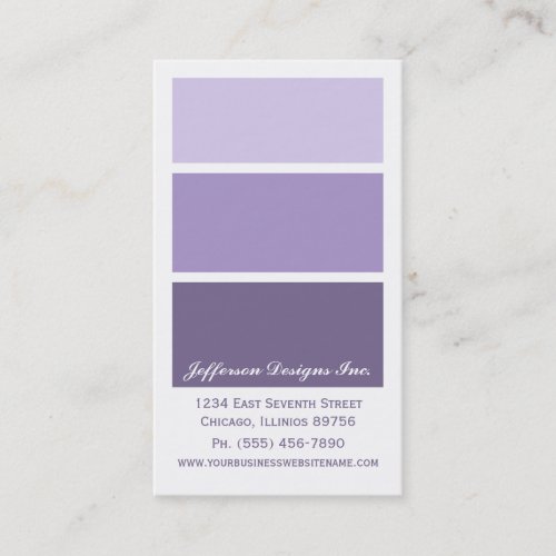 Purple Paint Chips Business Cards