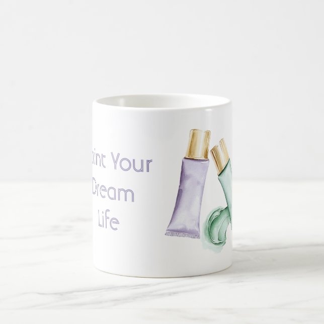 Purple Paint Dream Life Coffee Mug (Center)
