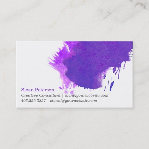 Purple Paint Smudge Business Card