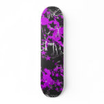 Purple Paint Splatter Skateboard