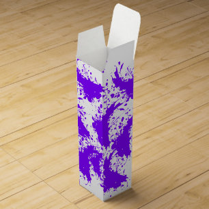 Purple Paint Splatter Wine Gift Box
