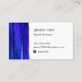 Purple  paint stripe hand painted business card (Back)