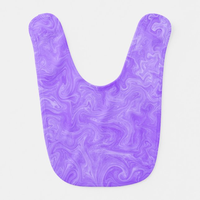 Purple Paint Swirl Baby Bib (Front)