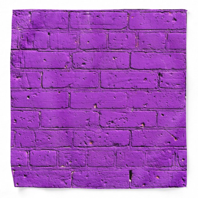 Purple Painted Brick Wall Bandana (Front)