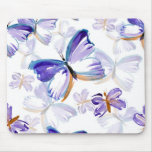 Purple Painted Butterflies Mousepad