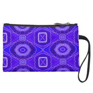 Purple Painted Gypsy Medallion - Quaraun CosPlay Suede Wristlet