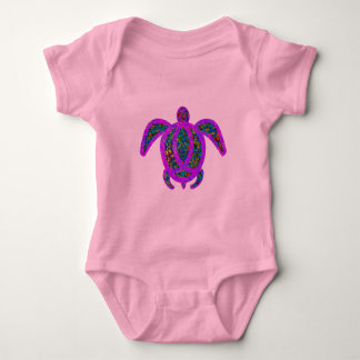 Purple Painted Turtle Baby Bodysuit
