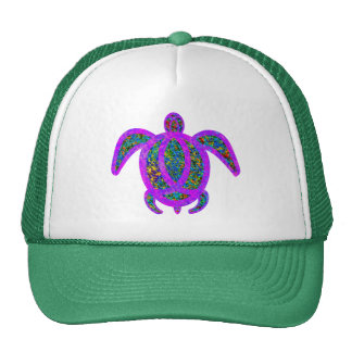 Purple Painted Turtle Trucker Hat