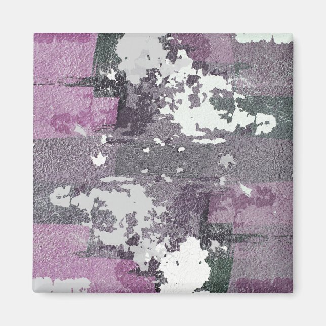 Purple Painting Modern Art Illustration Magnets (Front)