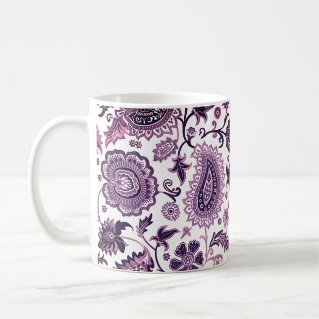 Purple Paisely Mug (Left)
