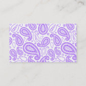 Purple Paisley; Aloha, Hibiscus Business Card (Back)