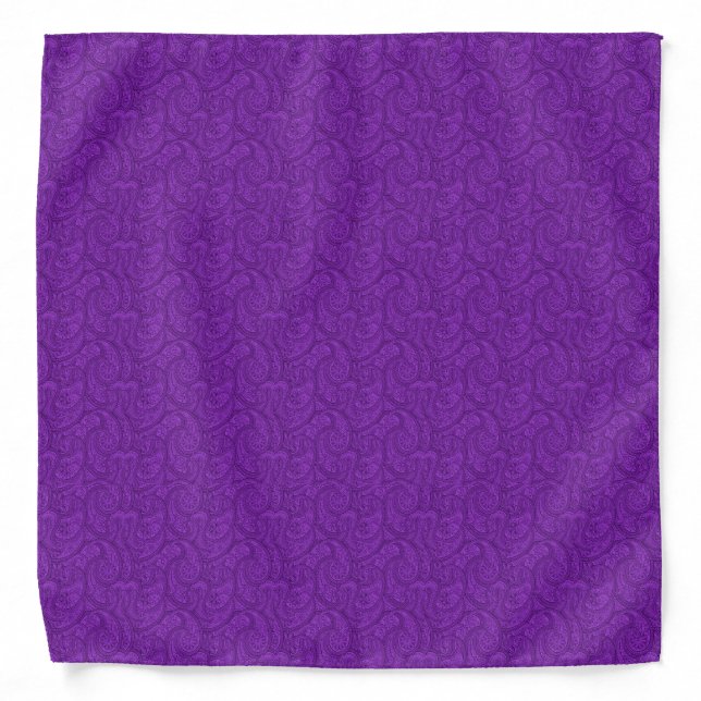 Purple Paisley Bandana (Front)