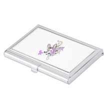 Purple Paisley Business Card Case