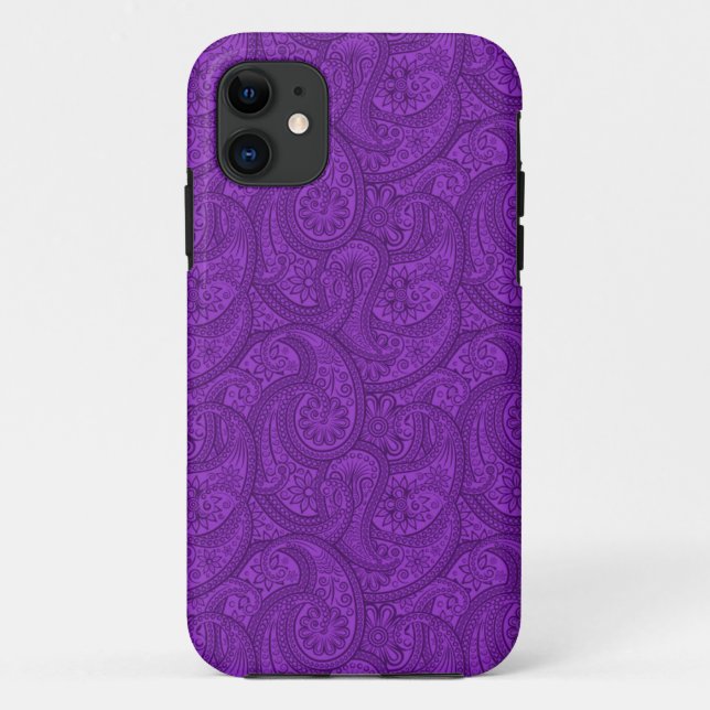 Purple Paisley Case-Mate iPhone Case (Back)