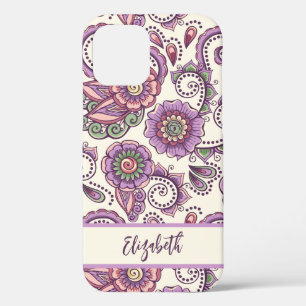 Purple Paisley iPhone 12 Case
