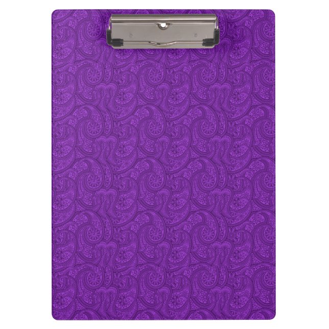 Purple Paisley Clipboard (Front)