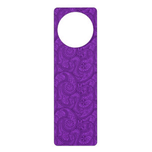 Purple Paisley Door Hanger