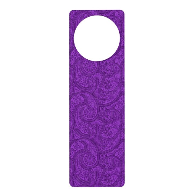 Purple Paisley Door Hanger (Front)