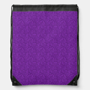 Purple Paisley Drawstring Bag