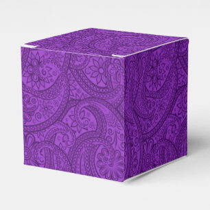 Purple Paisley Favor Boxes