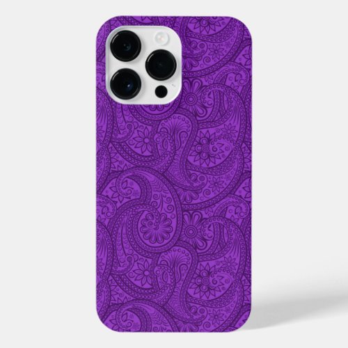 Purple Paisley iPhone 14 Pro Max Case
