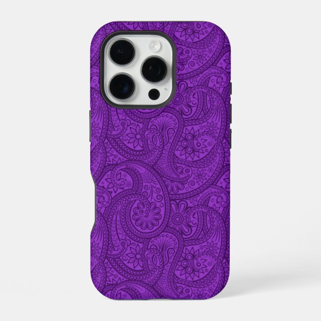 Purple Paisley Iphone Case (Back)