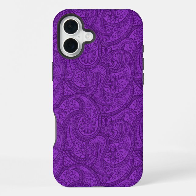 Purple Paisley iPhone Case (Back)