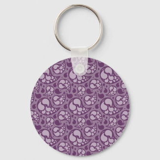 Purple Paisley Keychain