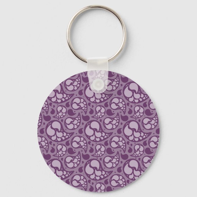 Purple Paisley Keychain (Front)