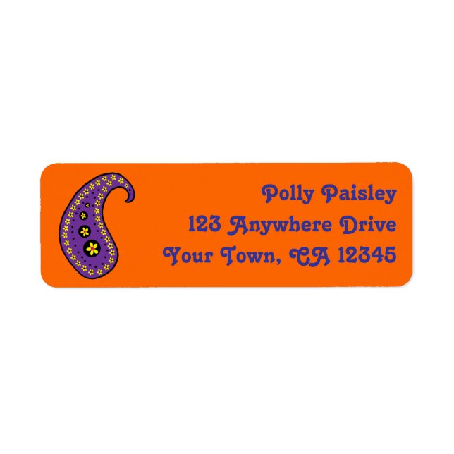 Purple Paisley Label (Front)