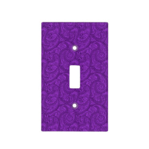 Purple Paisley Light Switch Cover