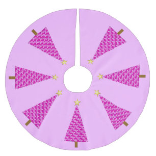 Purple paisley modern Christmas tree Brushed Polyester Tree Skirt