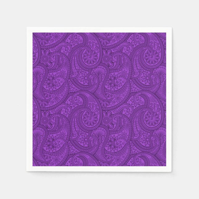 Purple Paisley Napkins (Front)