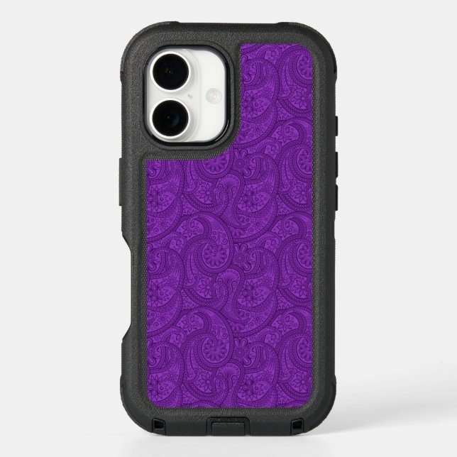 Purple Paisley Otterbox iPhone Case (Back)