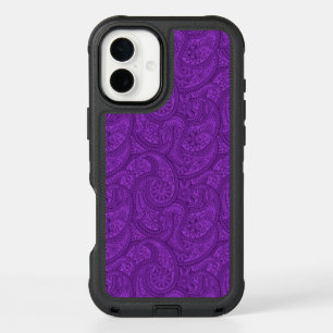 Purple Paisley iPhone 16 Plus Case