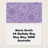 Purple paisley pattern (Front & Back)