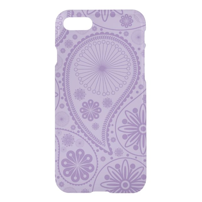 Purple paisley pattern uncommon iPhone case (Back)