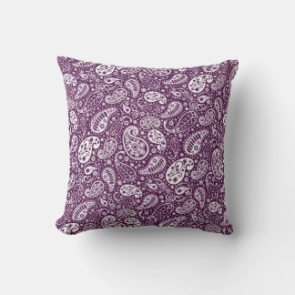 "purple paisley throw pillow" pillow