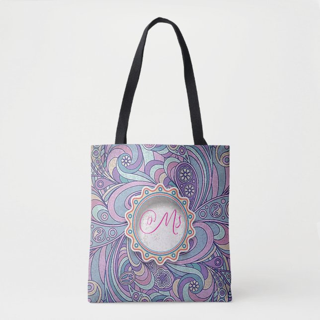 “Purple Paisley” Tote Bag (Front)