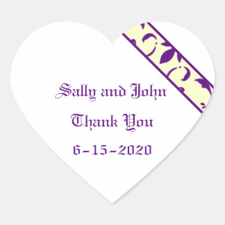 Purple, Pale Yellow, Favor Sticker