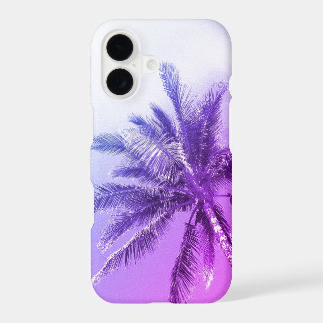 Purple Palm Tree Iphone Case (Back)