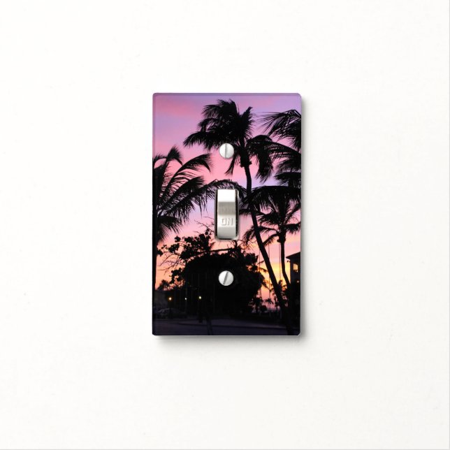 Purple Palm Tree Light Cover (In Situ)