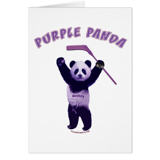 Purple Panda Hockey Bear Cards (Front)