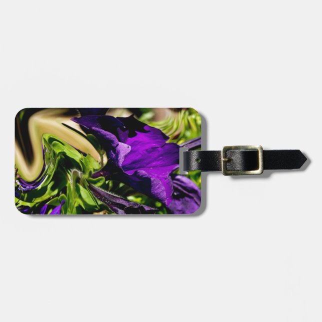 Purple Panic Luggage Tag (Front Horizontal)